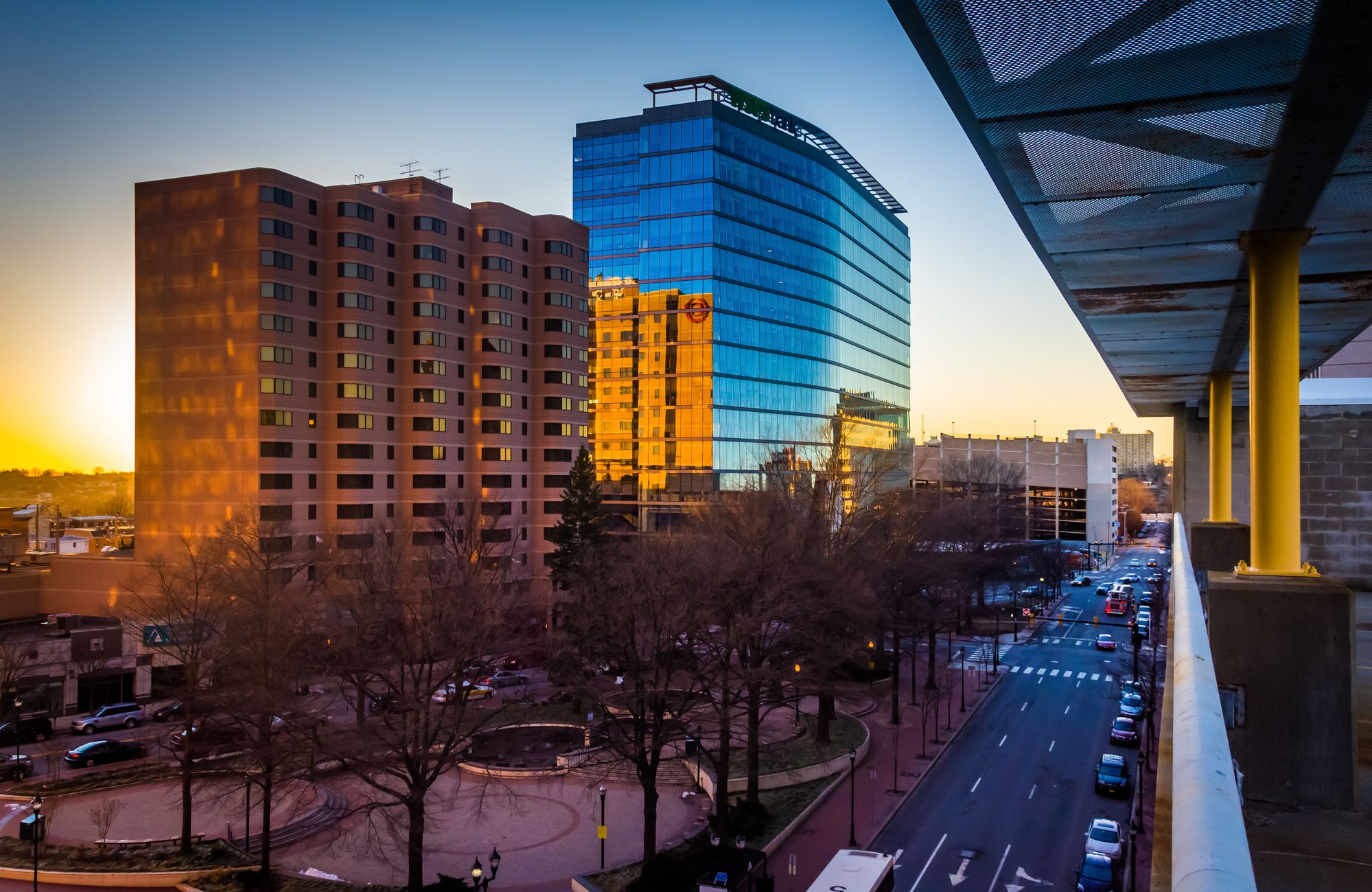 11th Street at sunset in downtown Wilmington, Delaware