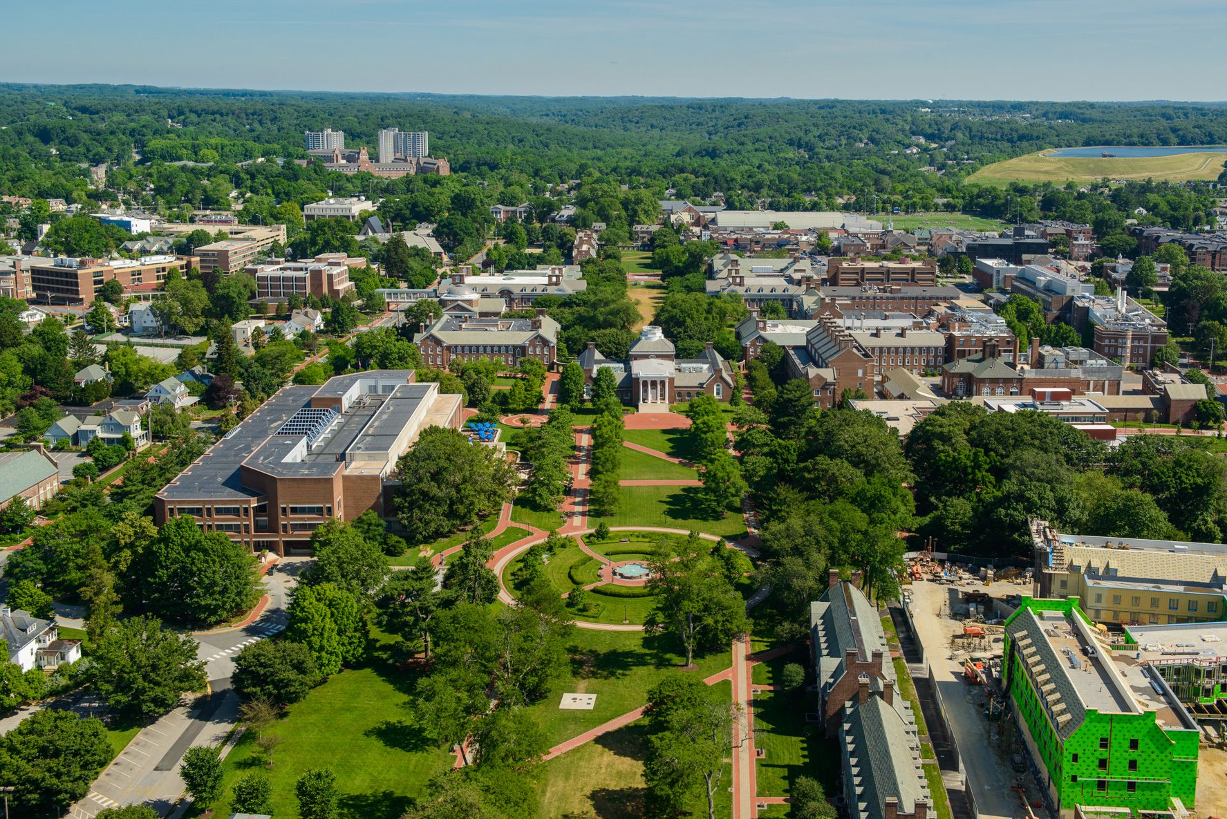 Newark Delaware aerial view
