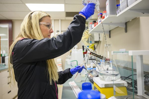 female scientist at work